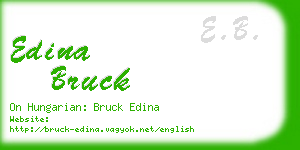 edina bruck business card